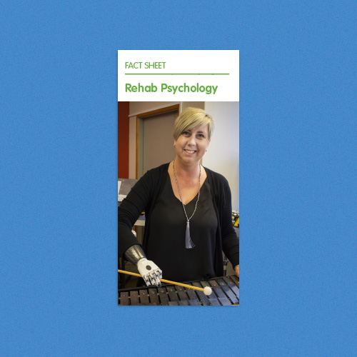 Read about the psychology services available as part of amputee rehabiliation and recovery.